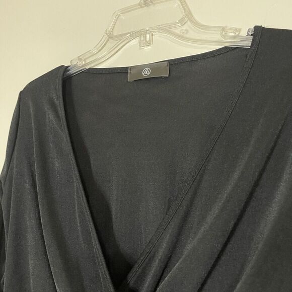 Missguided black long sleeve v neck bodysuit size US 4 - Picture 3 of 7